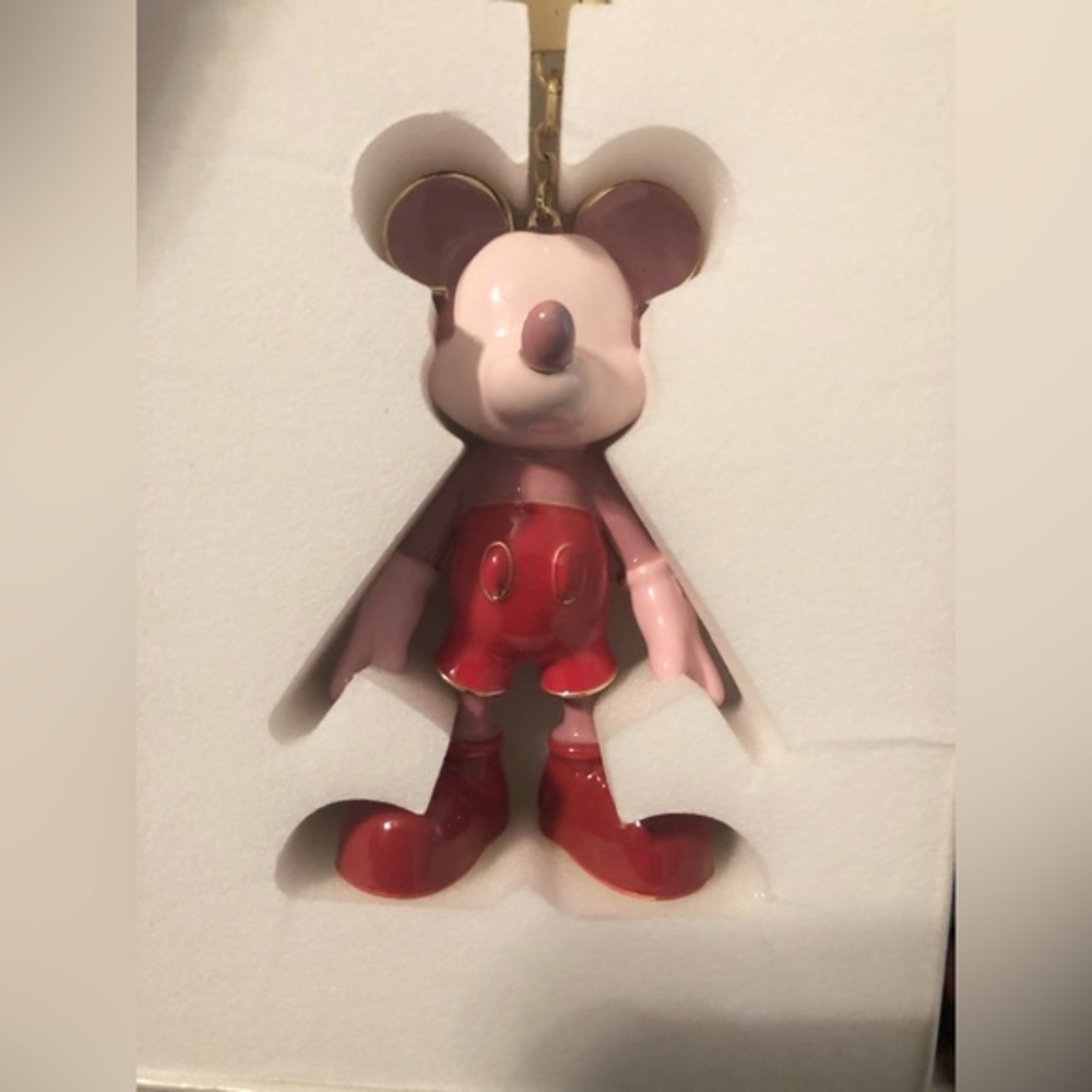 Disney Mickey Mouse Baublebar pink red mickey mouse bag‎ purse charm new